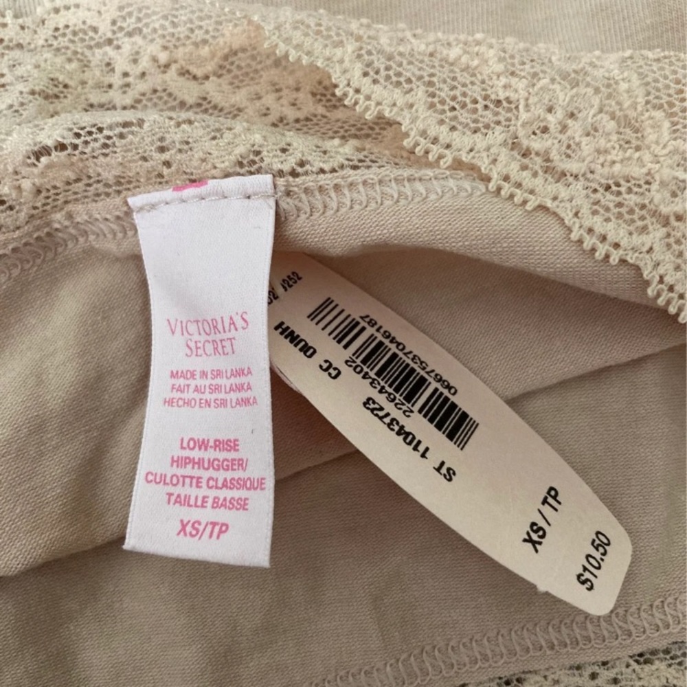 NEW Victoria's Secret Vintage 2008 Panty Bundle Thong Hipster Black Nude Size XS - Picture 7 of 7